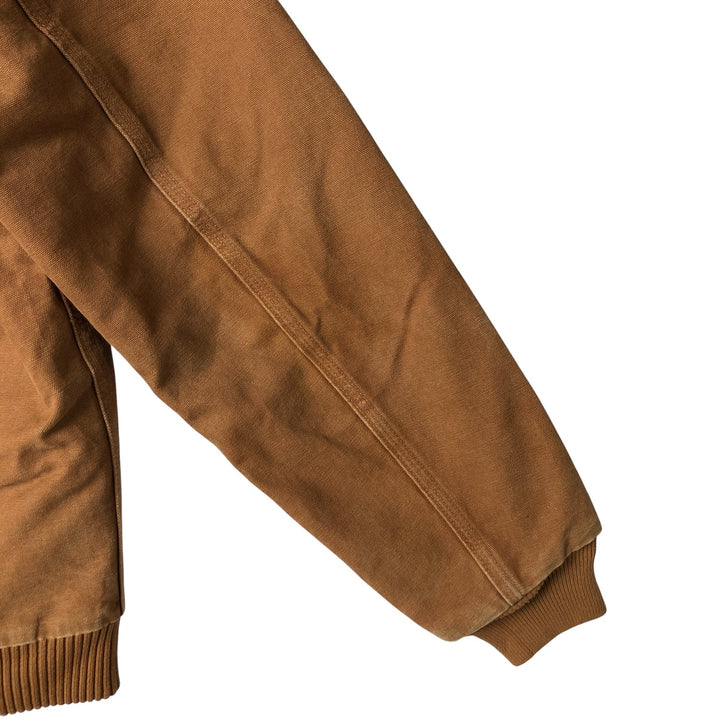 2000'S Carhartt Active Jacket, Padded Duck Full-Zip Hoodie, Women's, Size XL cotton brown type Vintage Second Hand