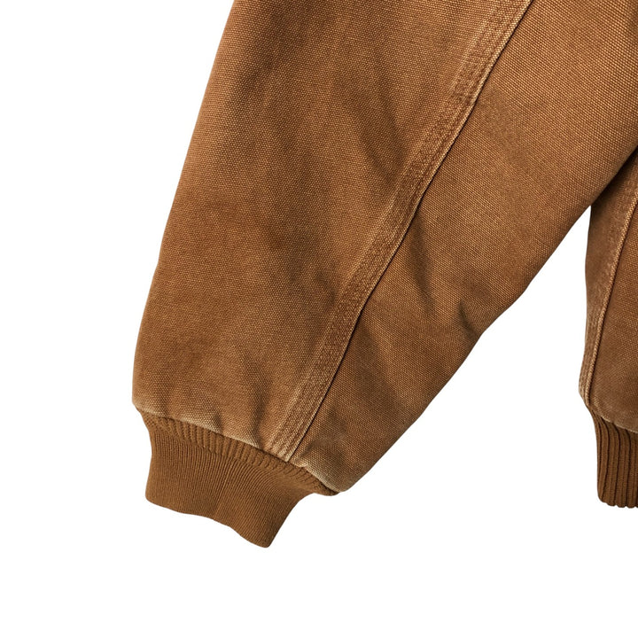 2000'S Carhartt Active Jacket, Padded Duck Full-Zip Hoodie, Women's, Size XL cotton brown type Vintage Second Hand