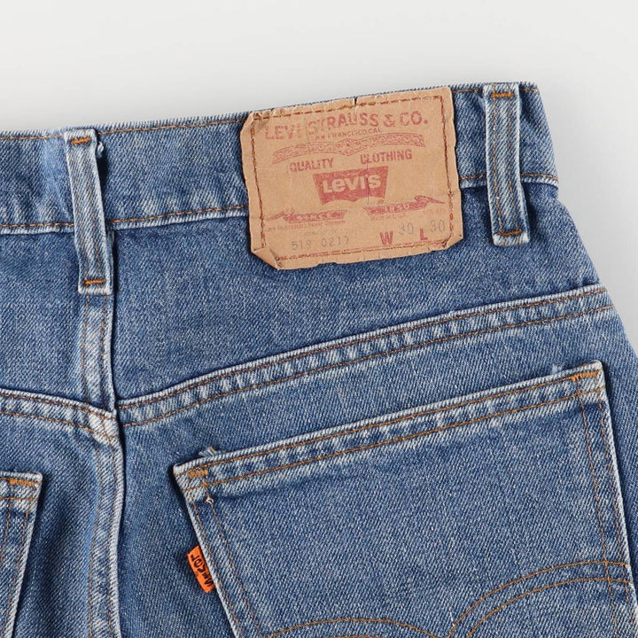 Vintage 1990'S Levi's 519-0217 Orange Tab Tapered Denim Pants, Made in USA, Women's Size L (W29) cotton blue type Vintage Second Hand