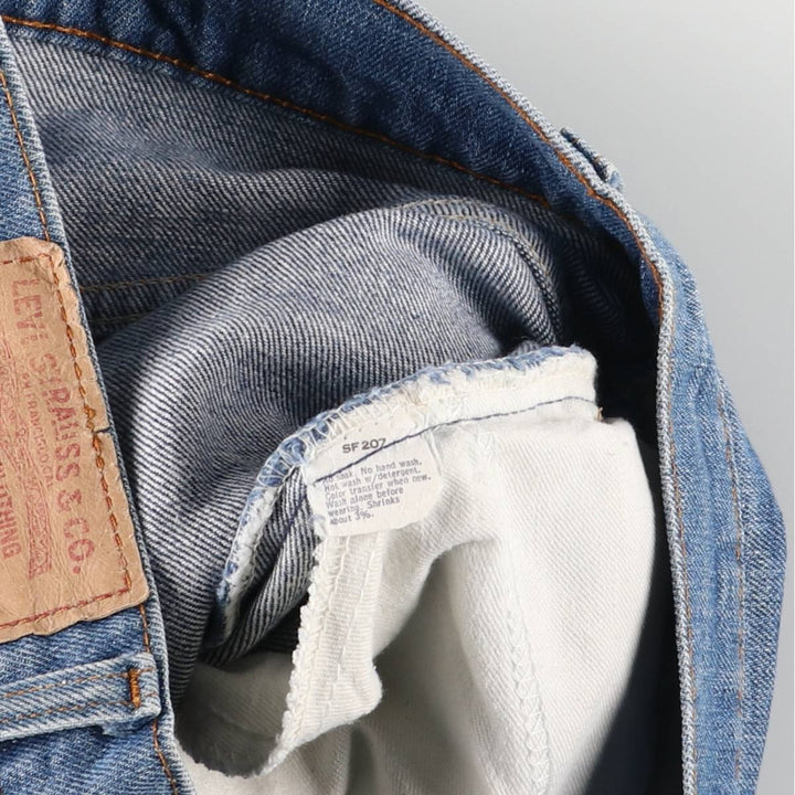 Vintage 1990'S Levi's 519-0217 Orange Tab Tapered Denim Pants, Made in USA, Women's Size L (W29) cotton blue type Vintage Second Hand