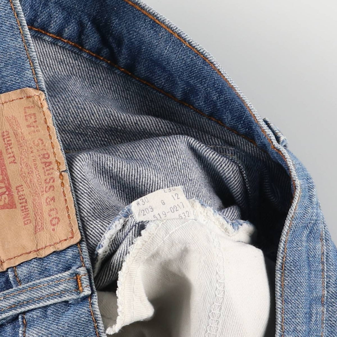 Vintage 1990'S Levi's 519-0217 Orange Tab Tapered Denim Pants, Made in USA, Women's Size L (W29) cotton blue type Vintage Second Hand