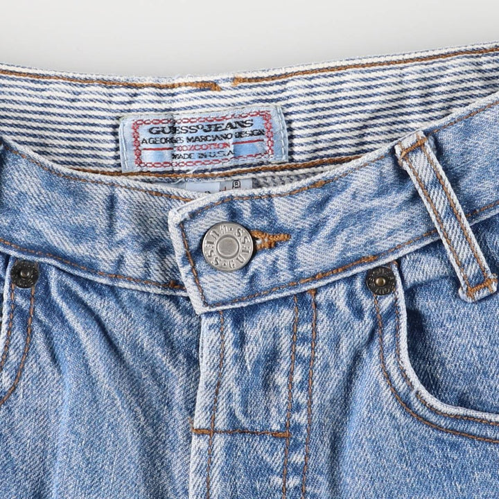 Vintage 80s-90'S Guess denim shorts, made in the USA, women's size M (w26). cotton blue type Vintage Second Hand