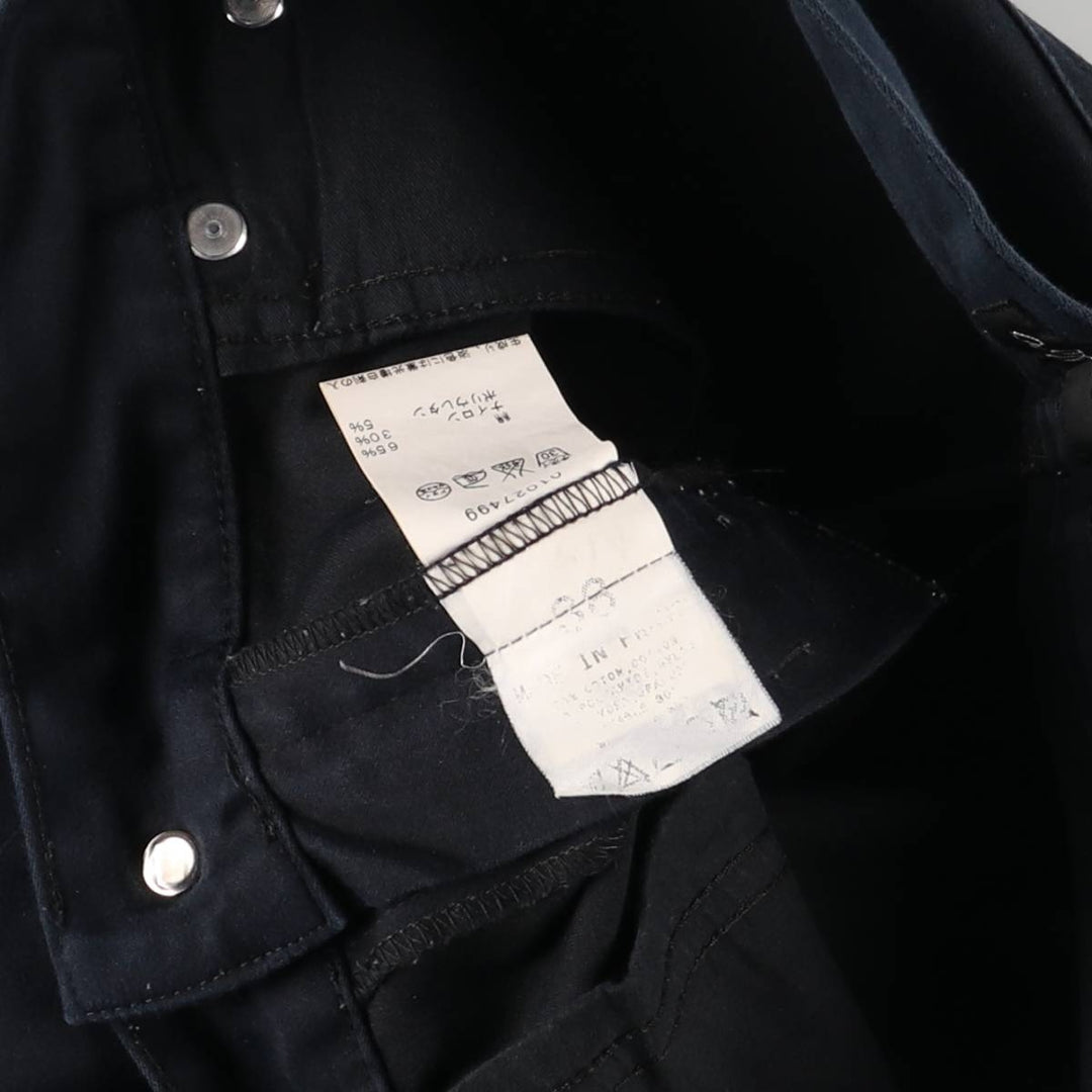 agnes b. PARIS bootcut flare pants, made in France, women's size L (w29) cotton black type Vintage Second Hand