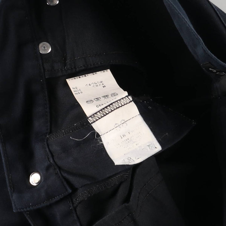 agnes b. PARIS bootcut flare pants, made in France, women's size L (w29) cotton black type Vintage Second Hand