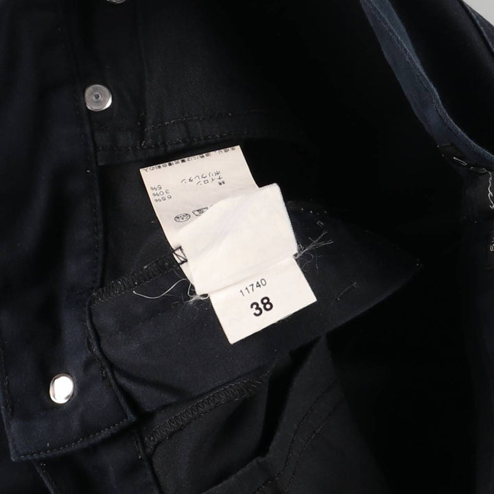agnes b. PARIS bootcut flare pants, made in France, women's size L (w29) cotton black type Vintage Second Hand