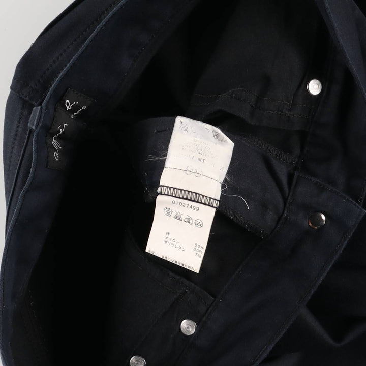 agnes b. PARIS bootcut flare pants, made in France, women's size L (w29) cotton black type Vintage Second Hand