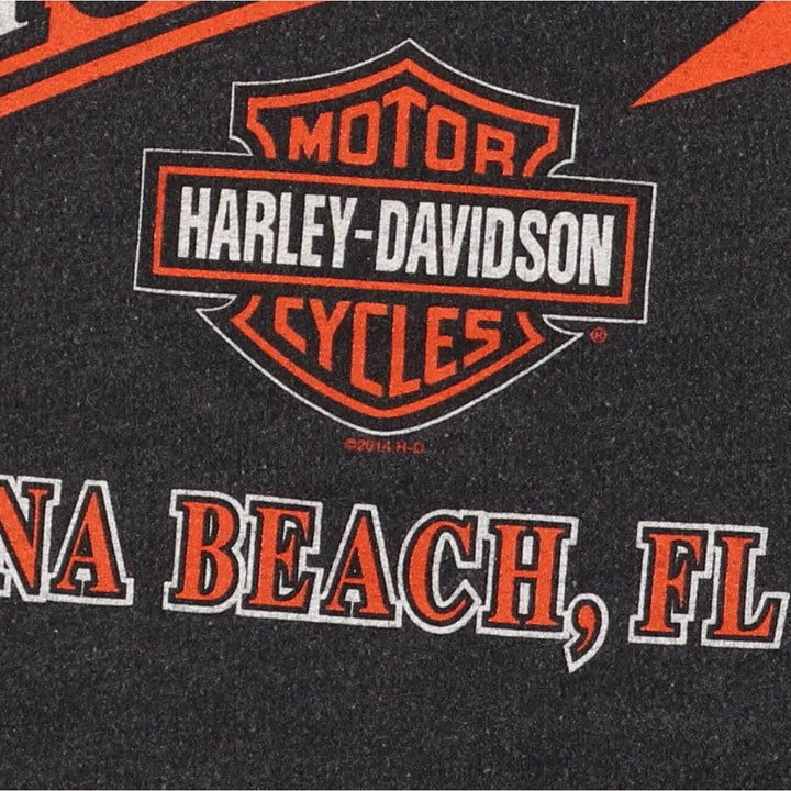 Harley-Davidson Striped Pattern Print Sweatshirt, Men's XL cotton Charcoal Vintage Second Hand