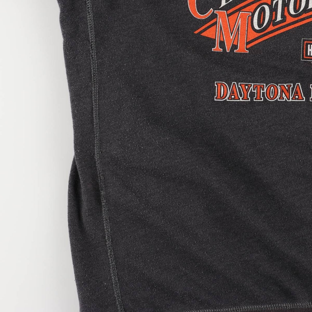 Harley-Davidson Striped Pattern Print Sweatshirt, Men's XL cotton Charcoal Vintage Second Hand