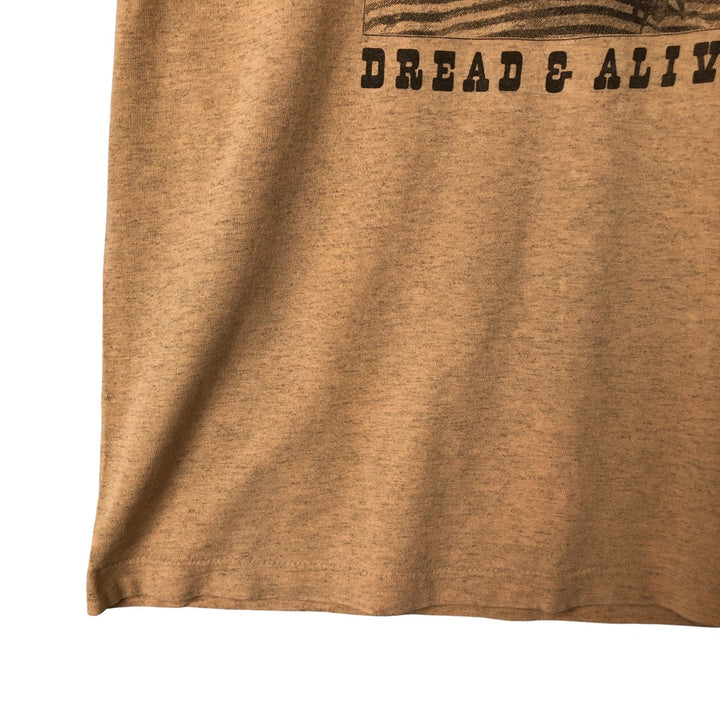 2000'S PETER TOSH band T-shirt, Made in USA, Men's Size M cotton beige type brown Vintage Second Hand