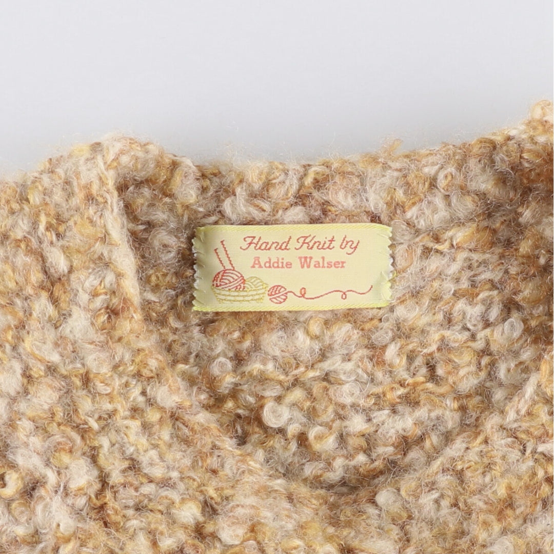 Vintage 60s-70'S Addie Walser knit sweater, size M, women's unclear beige type brown Vintage Second Hand