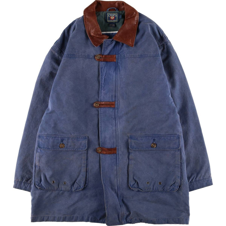 Vintage 1980'S Ralph Lauren Chaps Duck Hunting Jacket, Men's Size L cotton navy blue type Vintage Second Hand