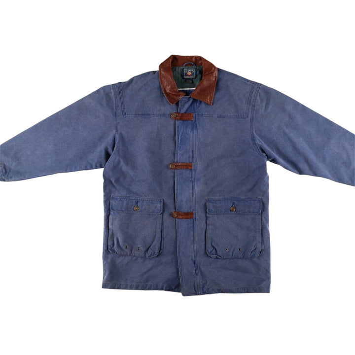 Vintage 1980'S Ralph Lauren Chaps Duck Hunting Jacket, Men's Size L cotton navy blue type Vintage Second Hand