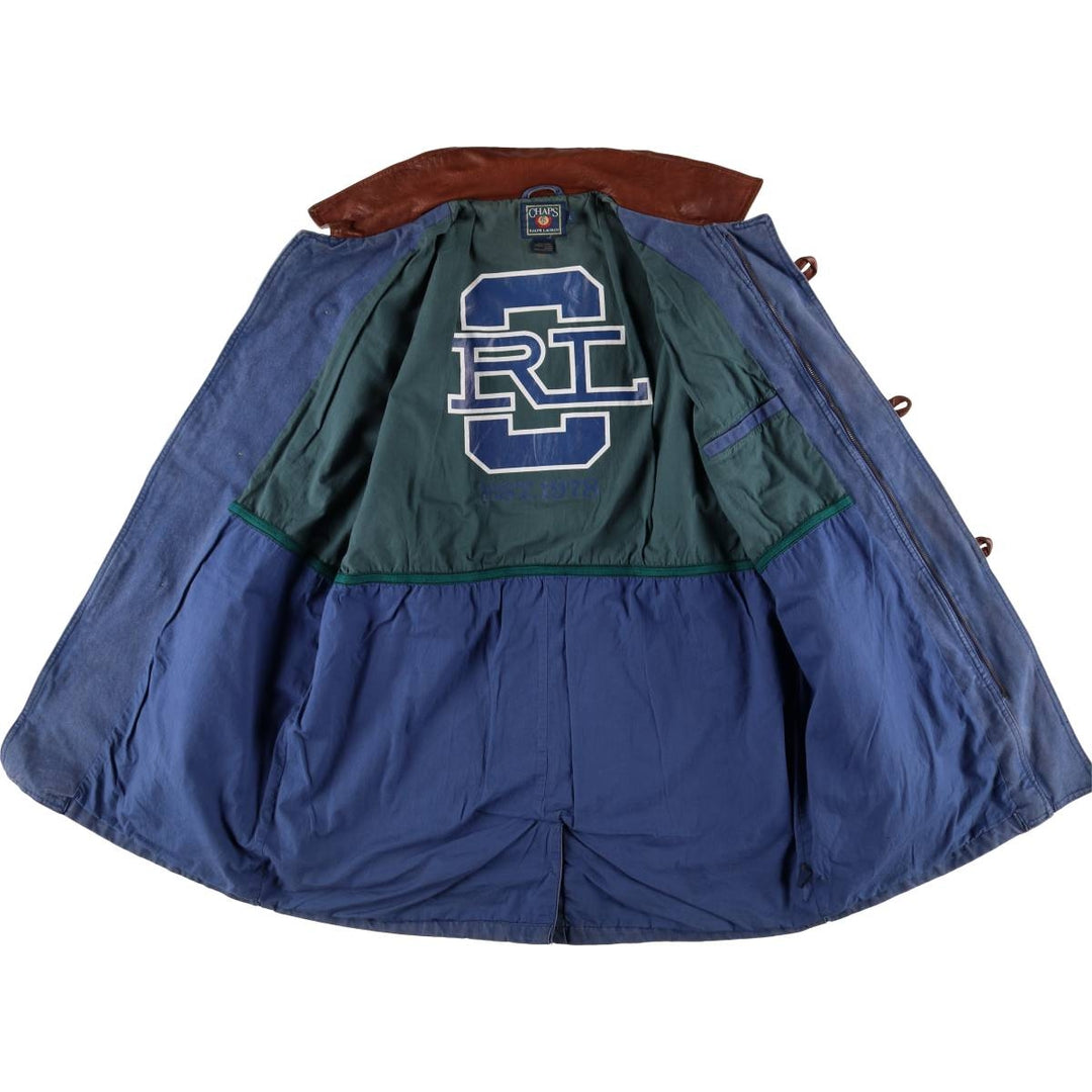 Vintage 1980'S Ralph Lauren Chaps Duck Hunting Jacket, Men's Size L cotton navy blue type Vintage Second Hand
