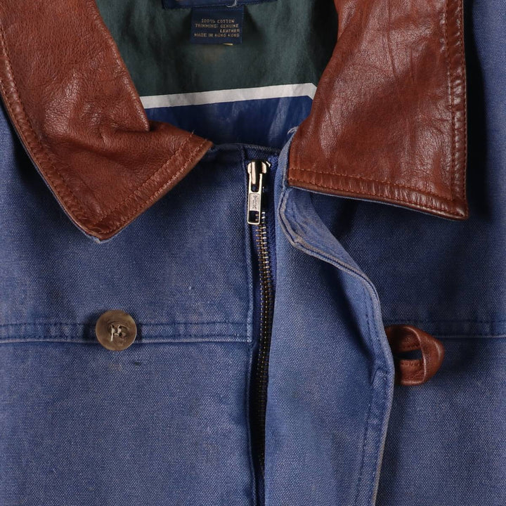 Vintage 1980'S Ralph Lauren Chaps Duck Hunting Jacket, Men's Size L cotton navy blue type Vintage Second Hand