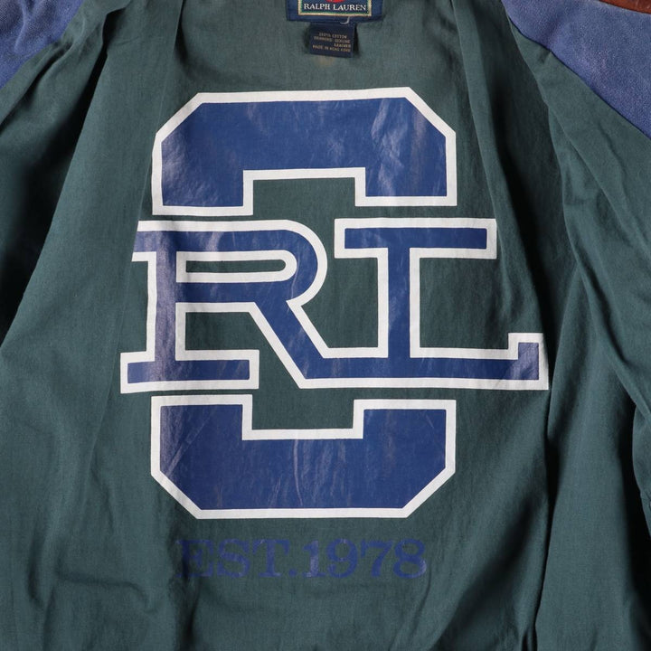 Vintage 1980'S Ralph Lauren Chaps Duck Hunting Jacket, Men's Size L cotton navy blue type Vintage Second Hand