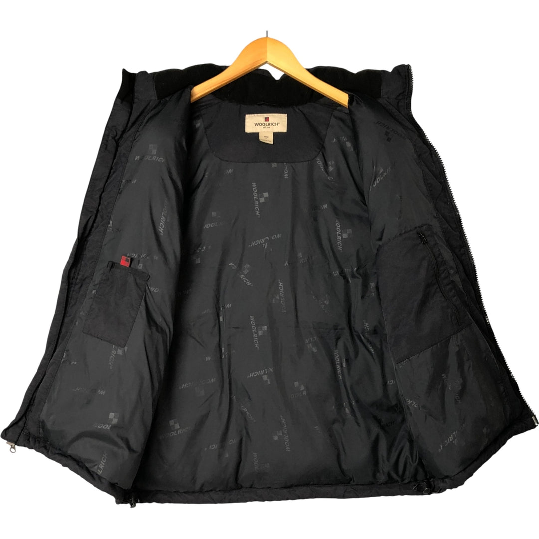 WOOLRICH Men's Padded Vest (Size L) Nylon black type Vintage Second Hand