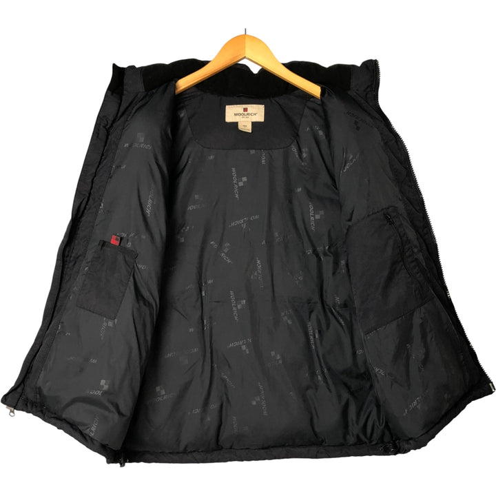 WOOLRICH Men's Padded Vest (Size L) Nylon black type Vintage Second Hand