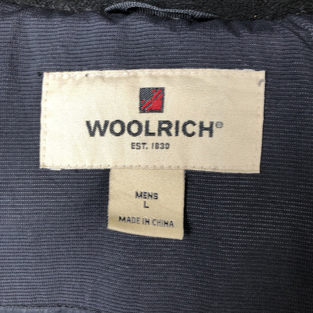 WOOLRICH Men's Padded Vest (Size L) Nylon black type Vintage Second Hand