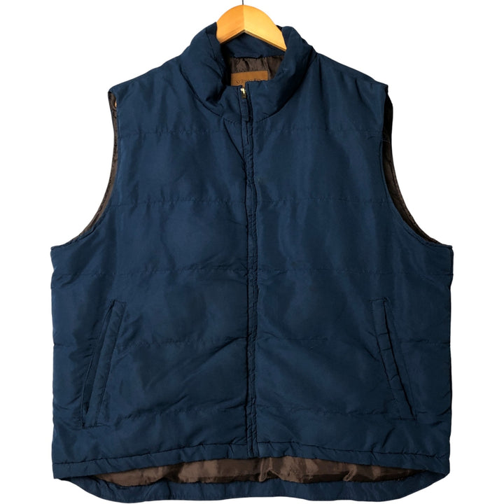 90s-00'S Vintage St. John's Bay Padded Vest, Men's XL polyester navy blue type Vintage Second Hand