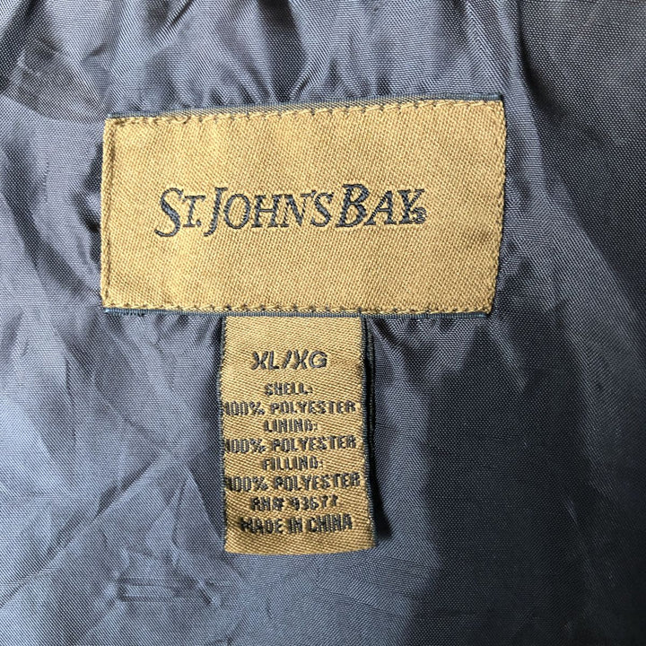 90s-00'S Vintage St. John's Bay Padded Vest, Men's XL polyester navy blue type Vintage Second Hand
