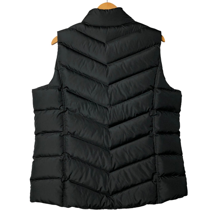 LANDS' END Down Vest Men's XL polyester black type Vintage Second Hand