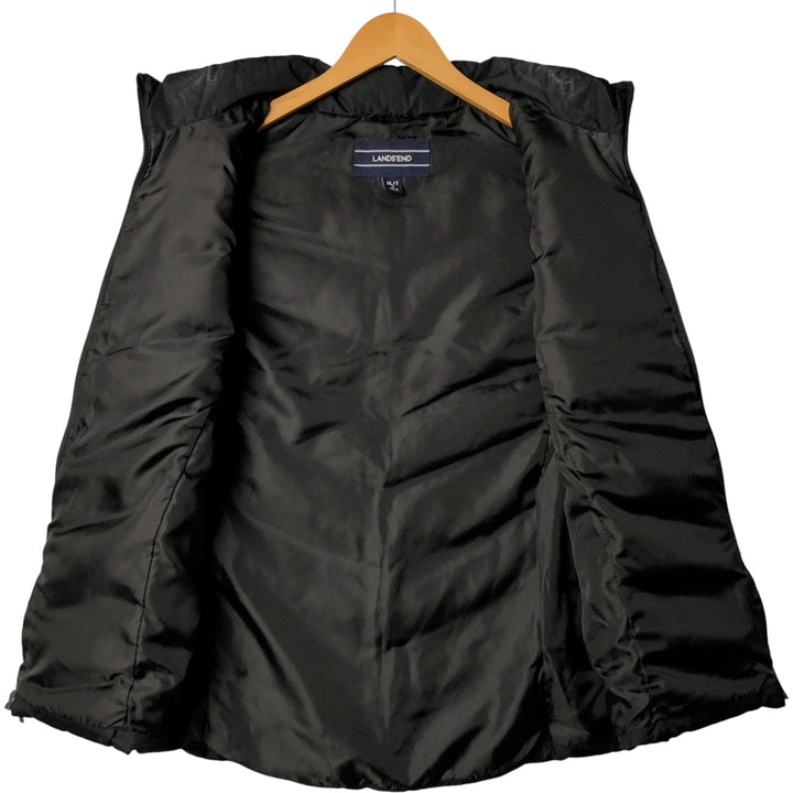 LANDS' END Down Vest Men's XL polyester black type Vintage Second Hand