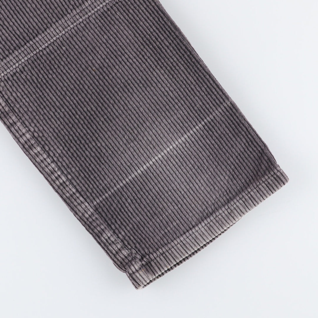 VERTUS Wide Ribbed Corduroy Cargo Pants, Women's Size L (W28) cotton gray type Vintage Second Hand