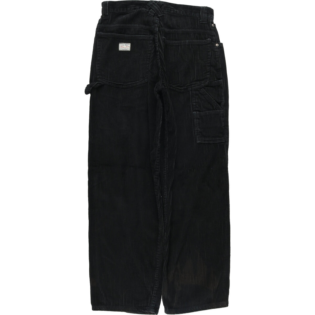 00'S Old Navy OLD NAVY BLUE JEANS wide wale corduroy pants, women's size L (w29) cotton black type Vintage Second Hand