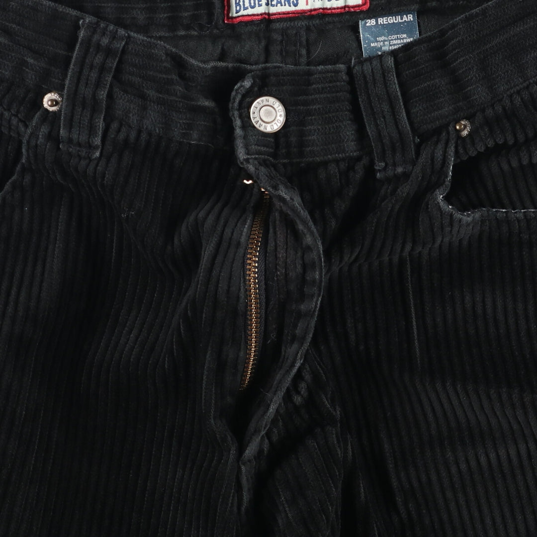 00'S Old Navy OLD NAVY BLUE JEANS wide wale corduroy pants, women's size L (w29) cotton black type Vintage Second Hand