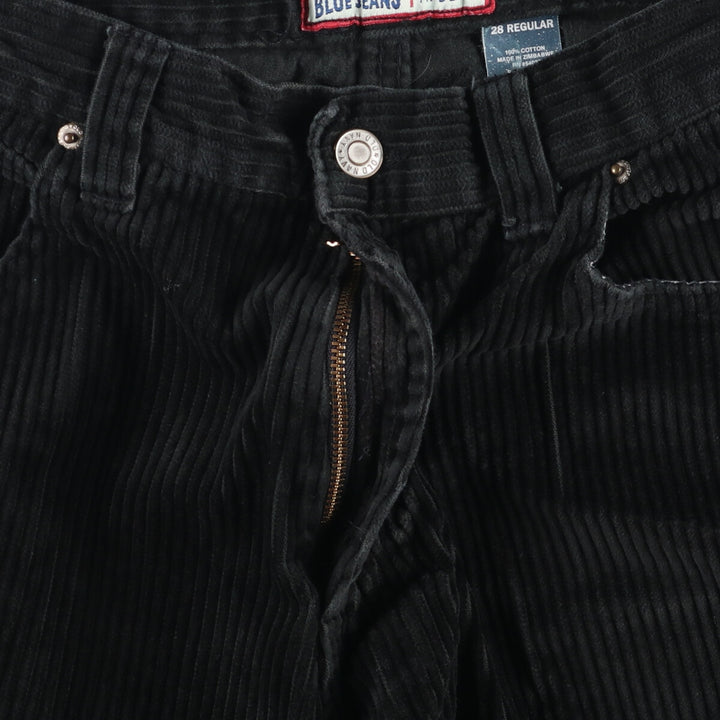 00'S Old Navy OLD NAVY BLUE JEANS wide wale corduroy pants, women's size L (w29) cotton black type Vintage Second Hand