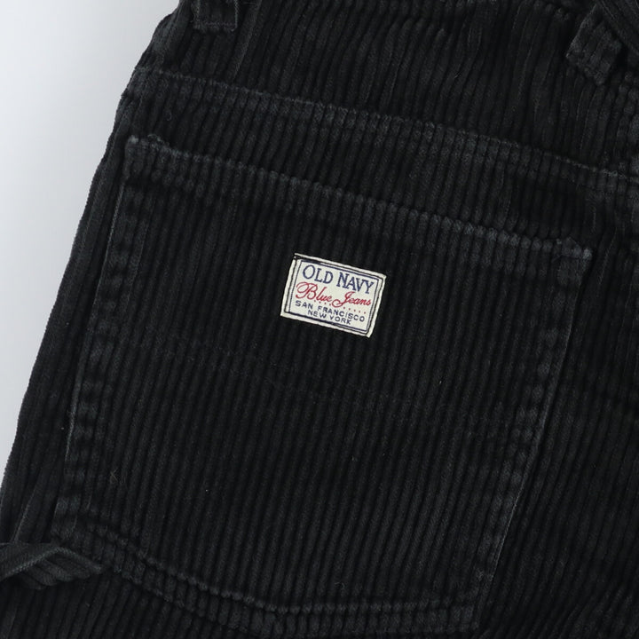 00'S Old Navy OLD NAVY BLUE JEANS wide wale corduroy pants, women's size L (w29) cotton black type Vintage Second Hand