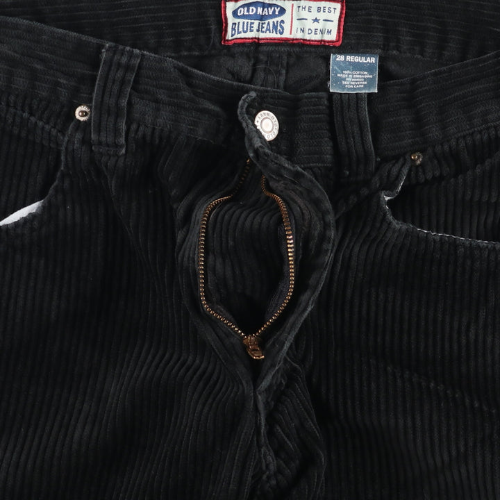 00'S Old Navy OLD NAVY BLUE JEANS wide wale corduroy pants, women's size L (w29) cotton black type Vintage Second Hand