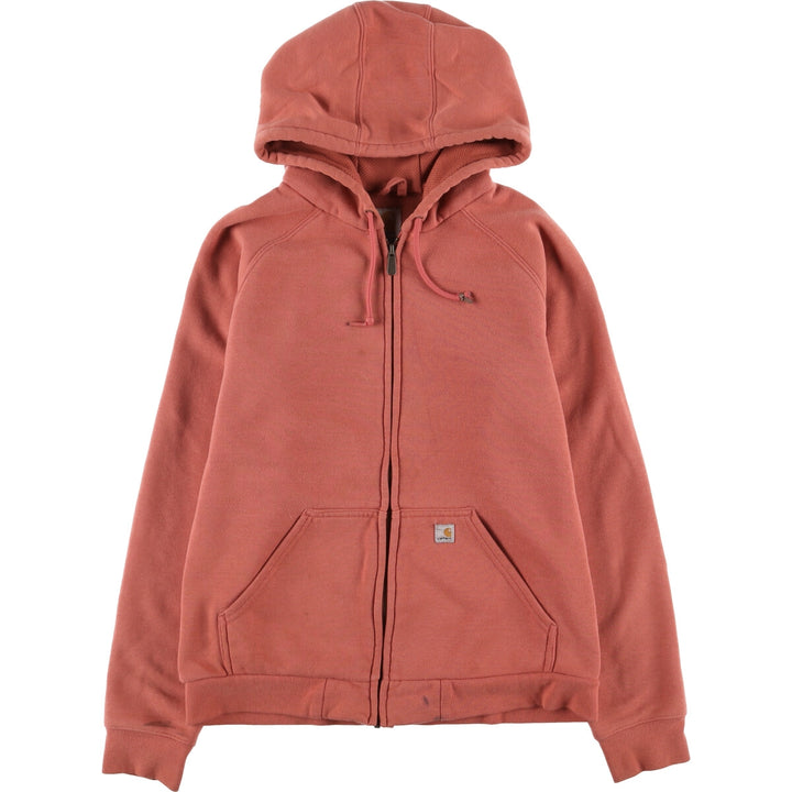 Carhartt FOR WOMEN Sweatshirt Full Zip Hoodie, Women's Size M cotton orange type Vintage Second Hand