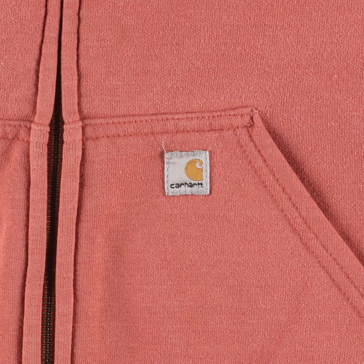 Carhartt FOR WOMEN Sweatshirt Full Zip Hoodie, Women's Size M cotton orange type Vintage Second Hand