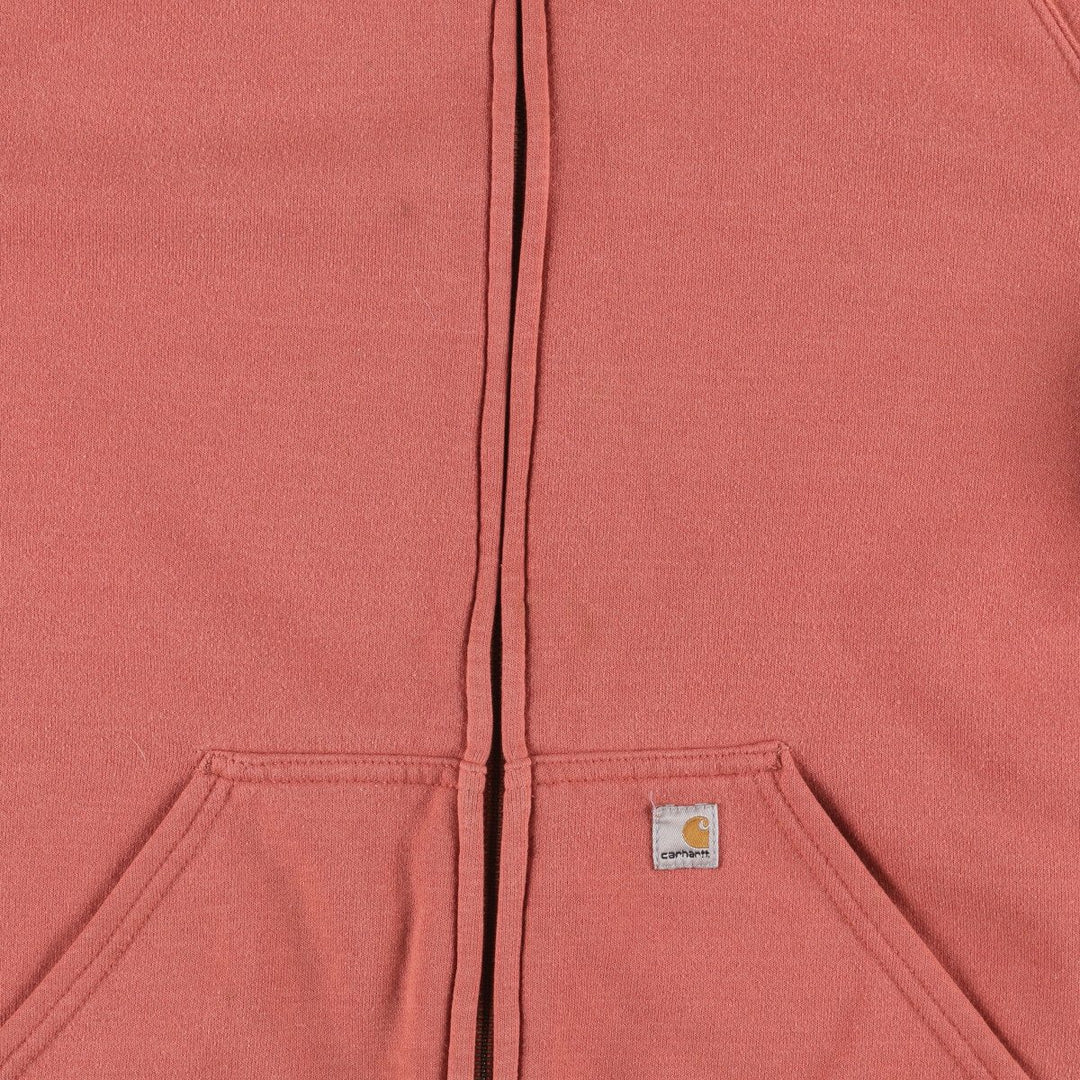 Carhartt FOR WOMEN Sweatshirt Full Zip Hoodie, Women's Size M cotton orange type Vintage Second Hand