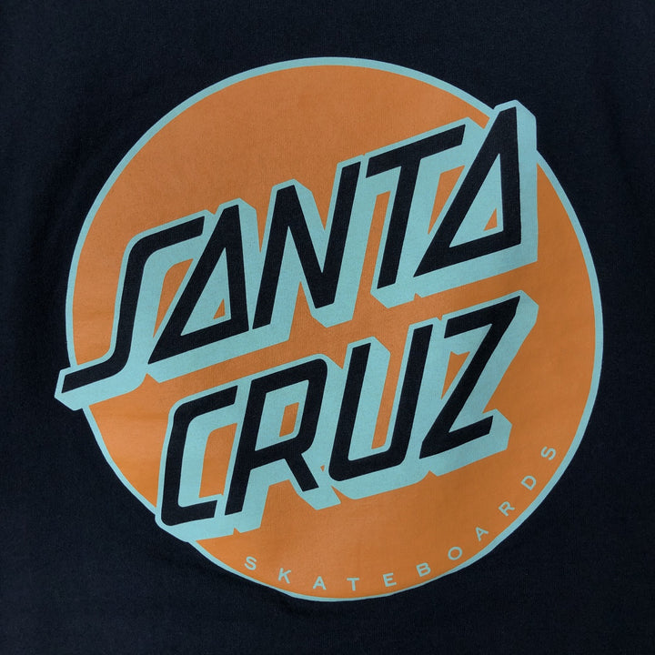 SANTA CRUZ Surf Skate T-shirt, Men's M size cotton black type Vintage Second Hand
