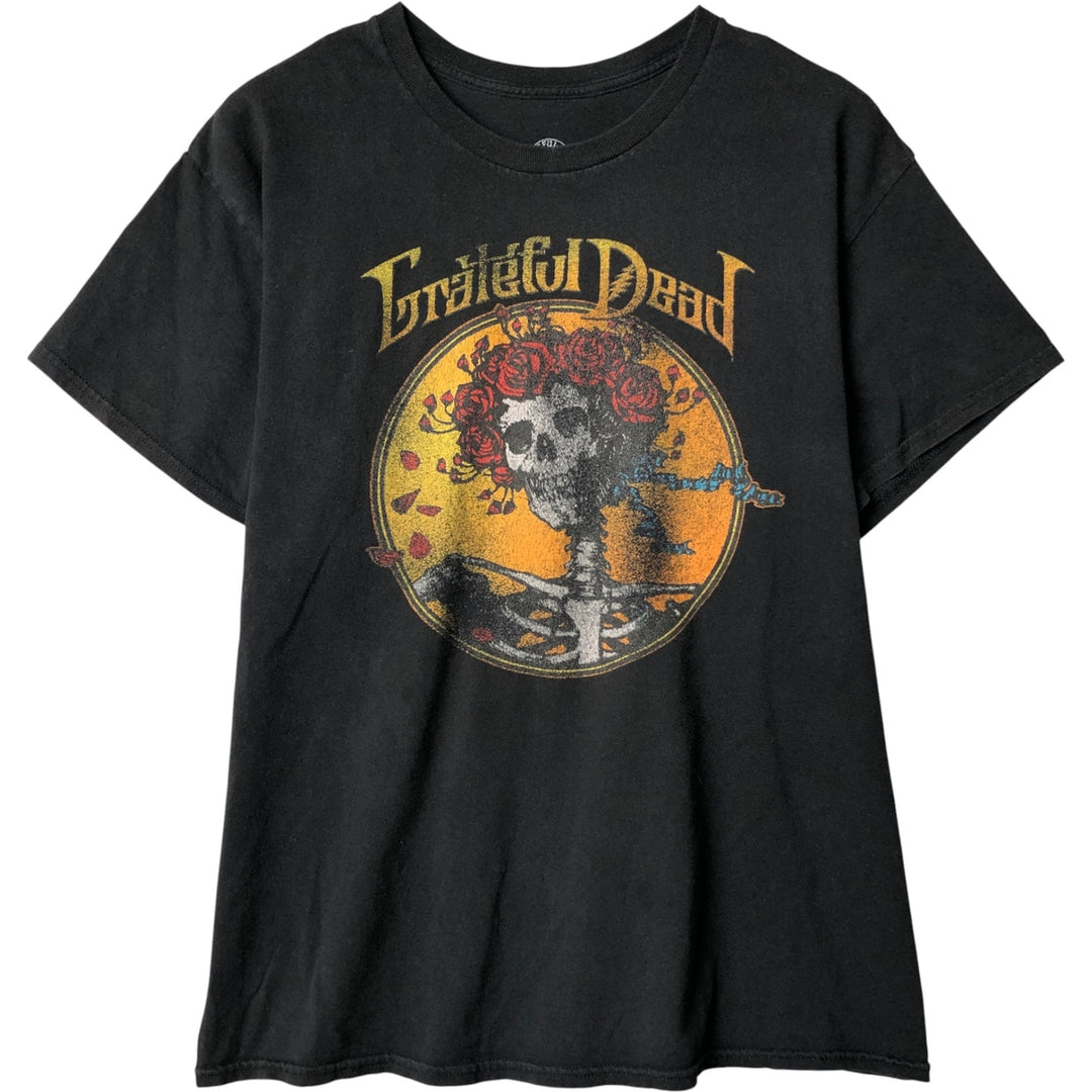 GRATEFUL DEAD Skull Pattern Band T-shirt Band Tee Men's M size cotton black type Vintage Second Hand