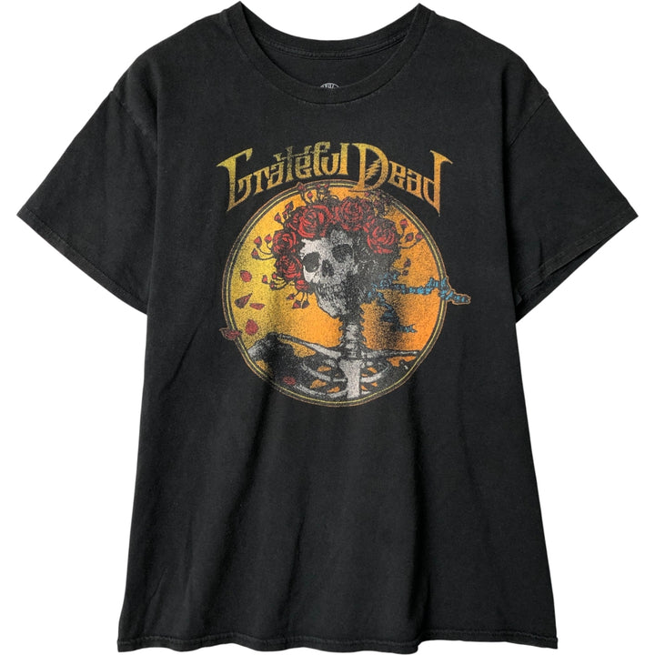 GRATEFUL DEAD Skull Pattern Band T-shirt Band Tee Men's M size cotton black type Vintage Second Hand