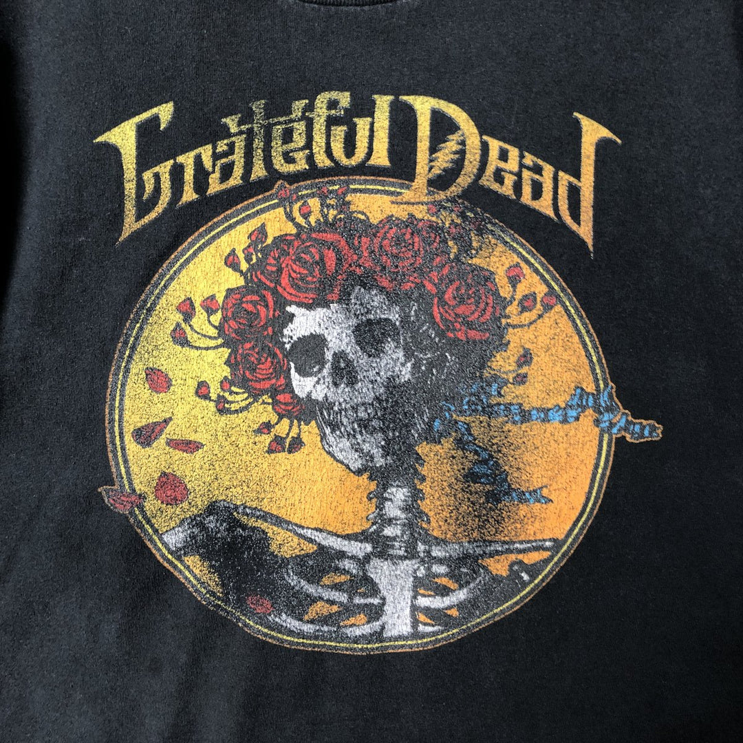 GRATEFUL DEAD Skull Pattern Band T-shirt Band Tee Men's M size cotton black type Vintage Second Hand