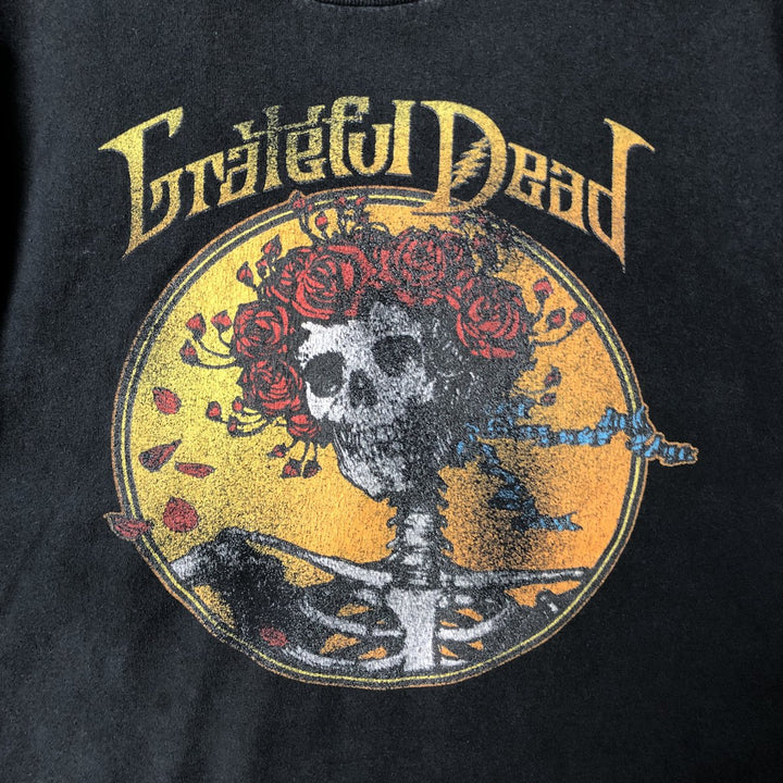 GRATEFUL DEAD Skull Pattern Band T-shirt Band Tee Men's M size cotton black type Vintage Second Hand