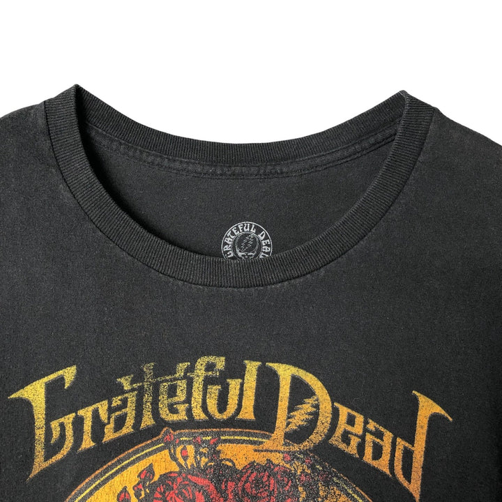 GRATEFUL DEAD Skull Pattern Band T-shirt Band Tee Men's M size cotton black type Vintage Second Hand