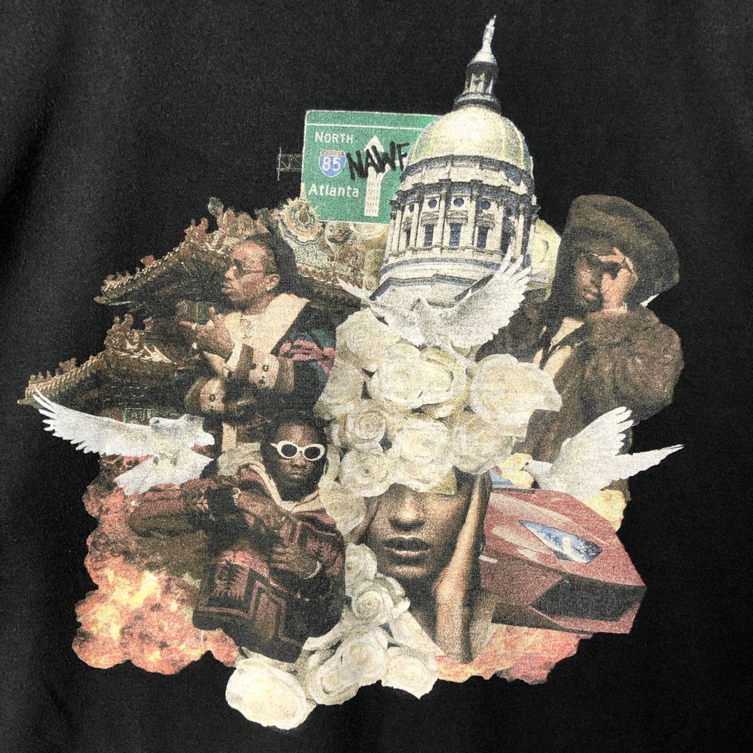 MIGOS Migos Rap T-shirt Rap T Men's L size cotton white type Vintage Second Hand