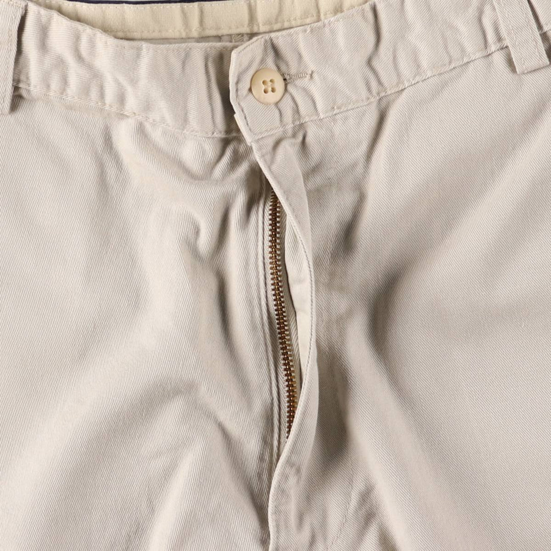 Ralph Lauren Polo Ralph Lauren Two-pleat Chino Shorts, Men's Size W34 cotton ivory Vintage Second Hand