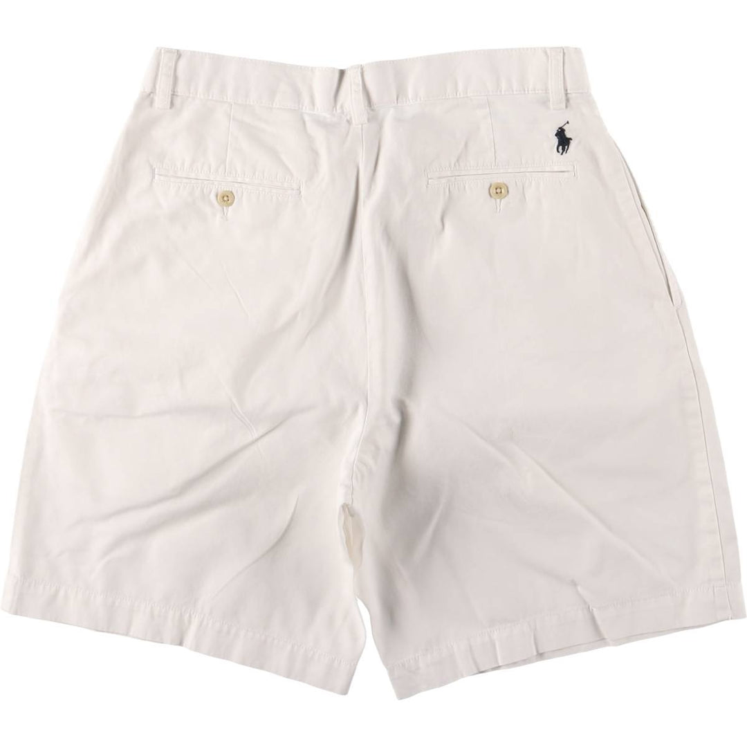 Ralph Lauren POLO by Ralph Lauren TYLER SHORT Two-pleat chino shorts, short pants, men's size W32 cotton white type Vintage Second Hand