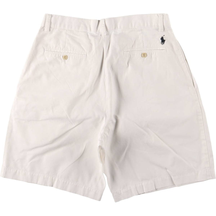 Ralph Lauren POLO by Ralph Lauren TYLER SHORT Two-pleat chino shorts, short pants, men's size W32 cotton white type Vintage Second Hand
