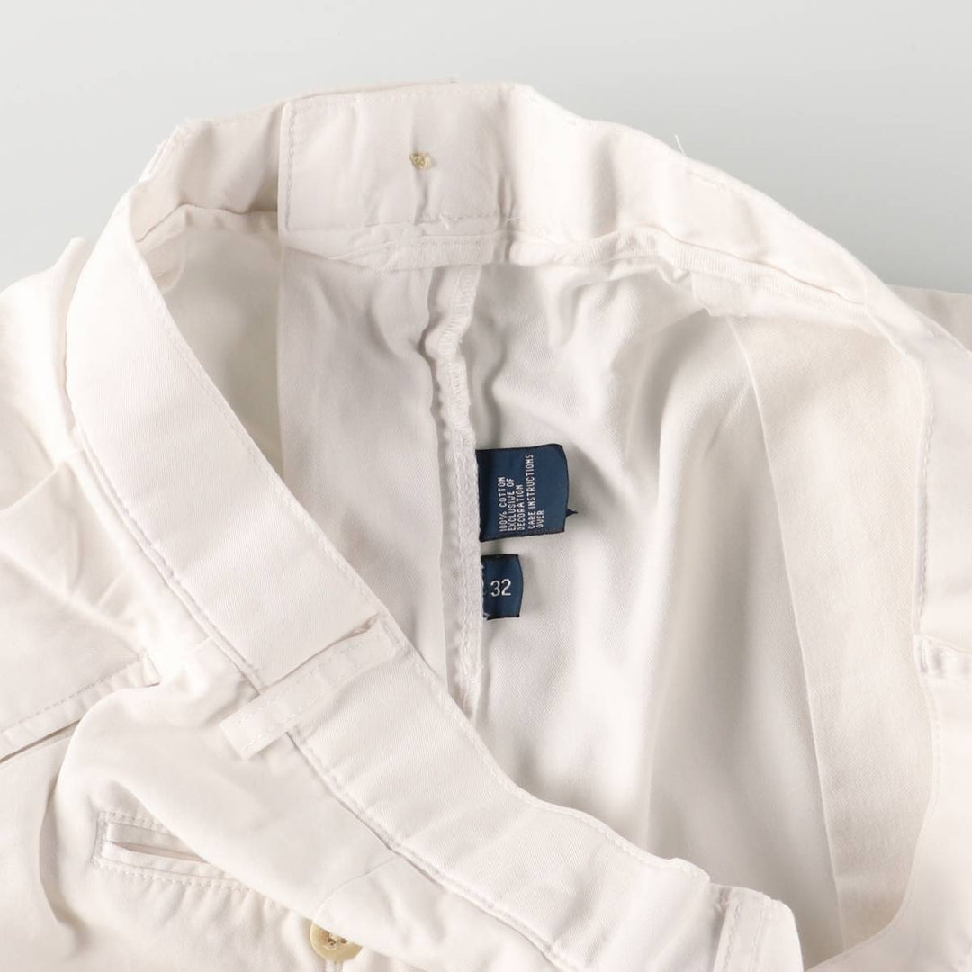 Ralph Lauren POLO by Ralph Lauren TYLER SHORT Two-pleat chino shorts, short pants, men's size W32 cotton white type Vintage Second Hand