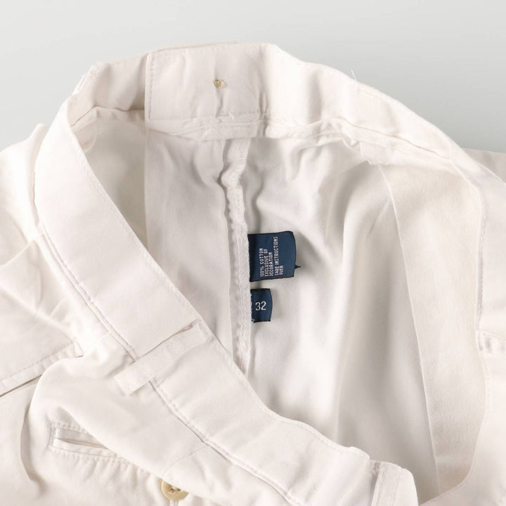 Ralph Lauren POLO by Ralph Lauren TYLER SHORT Two-pleat chino shorts, short pants, men's size W32 cotton white type Vintage Second Hand