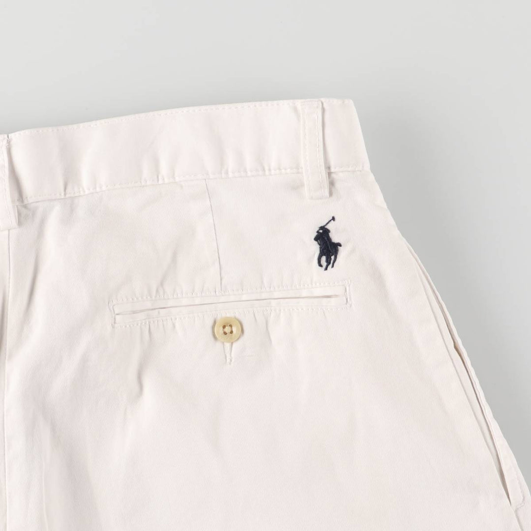 Ralph Lauren POLO by Ralph Lauren TYLER SHORT Two-pleat chino shorts, short pants, men's size W32 cotton white type Vintage Second Hand