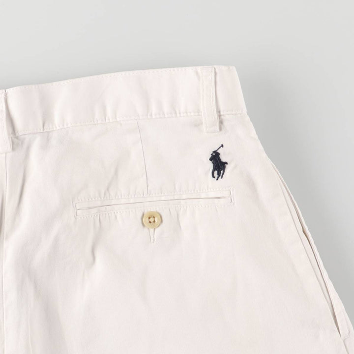 Ralph Lauren POLO by Ralph Lauren TYLER SHORT Two-pleat chino shorts, short pants, men's size W32 cotton white type Vintage Second Hand