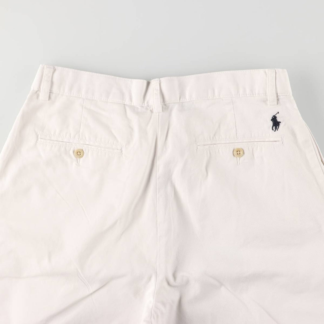 Ralph Lauren POLO by Ralph Lauren TYLER SHORT Two-pleat chino shorts, short pants, men's size W32 cotton white type Vintage Second Hand